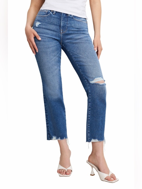 Good American Denim - Good American Good Petite Distressed Crop Straight Leg Jeans NWT 4/27P